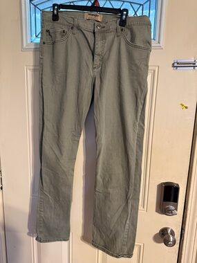 Wrangler Vintage Olive Green Straight-Leg Jeans 34/30